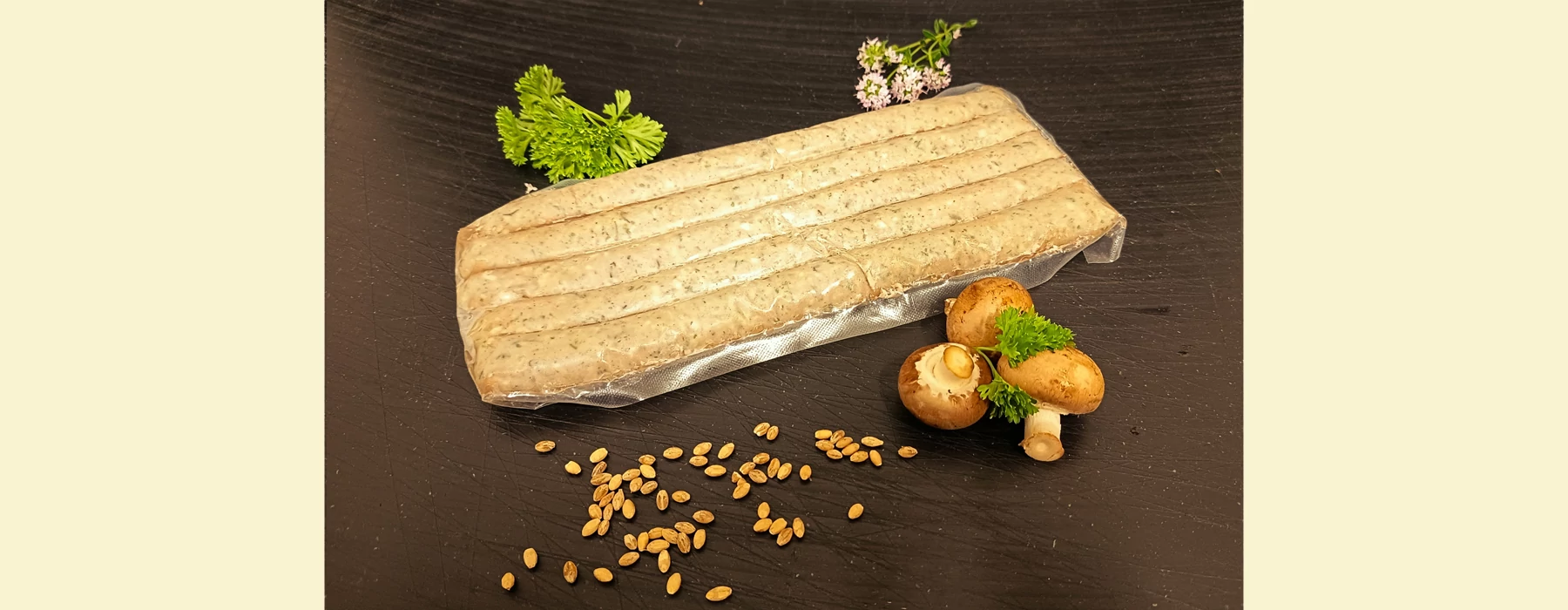 Vargánya gombás kacsa grillkolbász